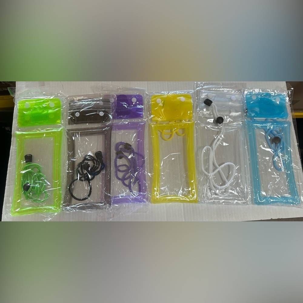 Waterproof Phone Pouch Cellphone Case With Lanyard Strap Bundle Set 6 Pack NEW